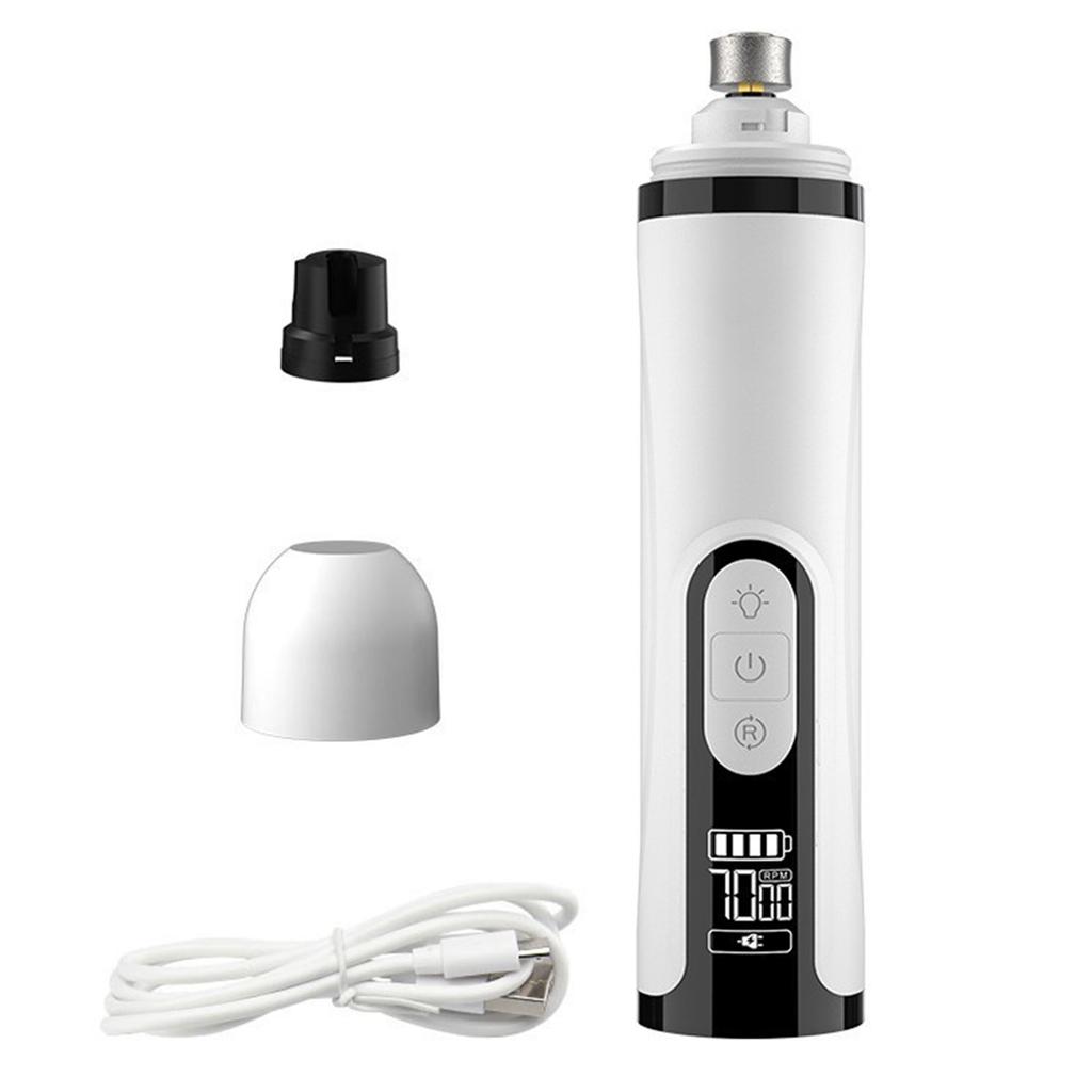 Electric Pet Nail Trimmer Rechargeable Pet Nail Grinder Quiet Dog Nail Trimmer Suitable for Small Middle Large Dogs and Cats