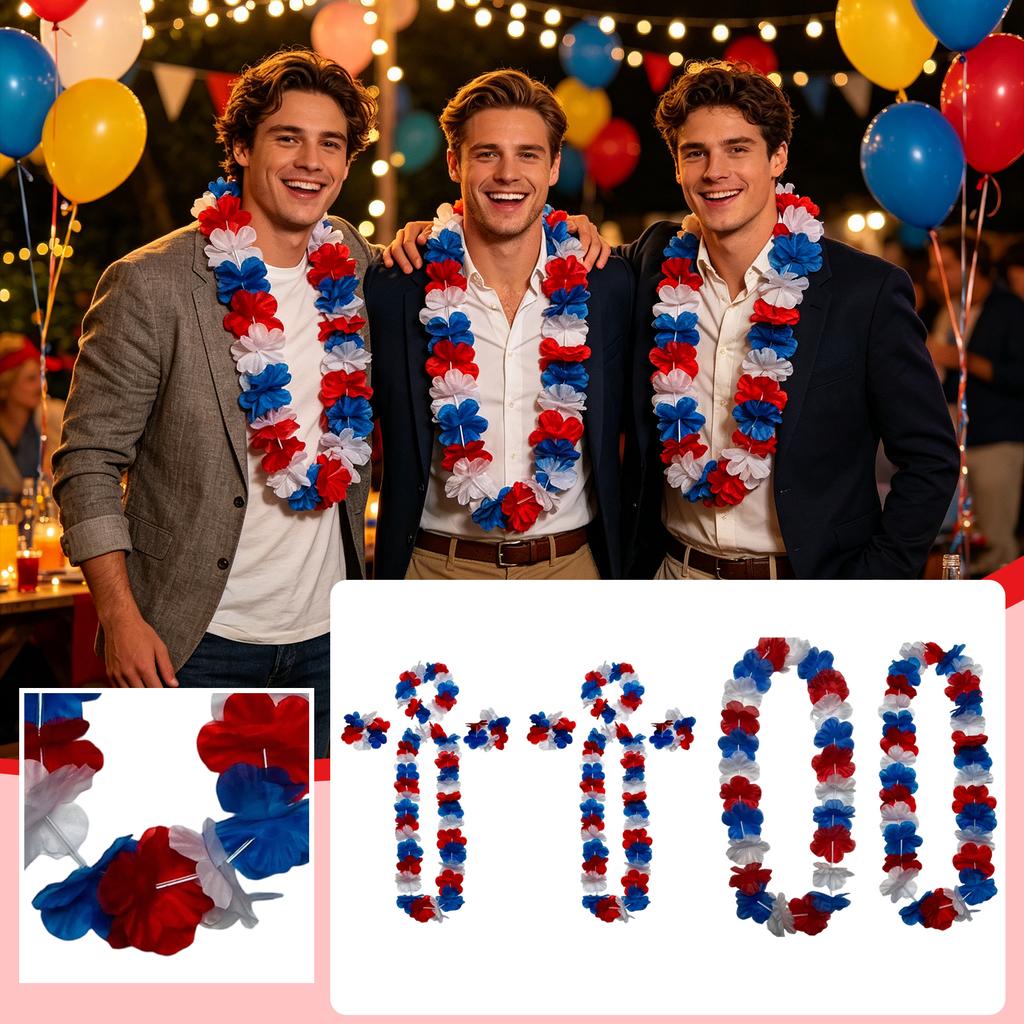 Independence Day Patriotic Floral Print Set - Adult Party and Dance Outfit