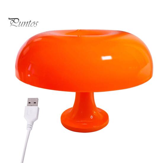 

Настольная лампа в виде гриба, светодиодная прикроватная лампа с мягким свечением, регулируемая цветовая температура, декоративная современная настольная лампа A оранжевый