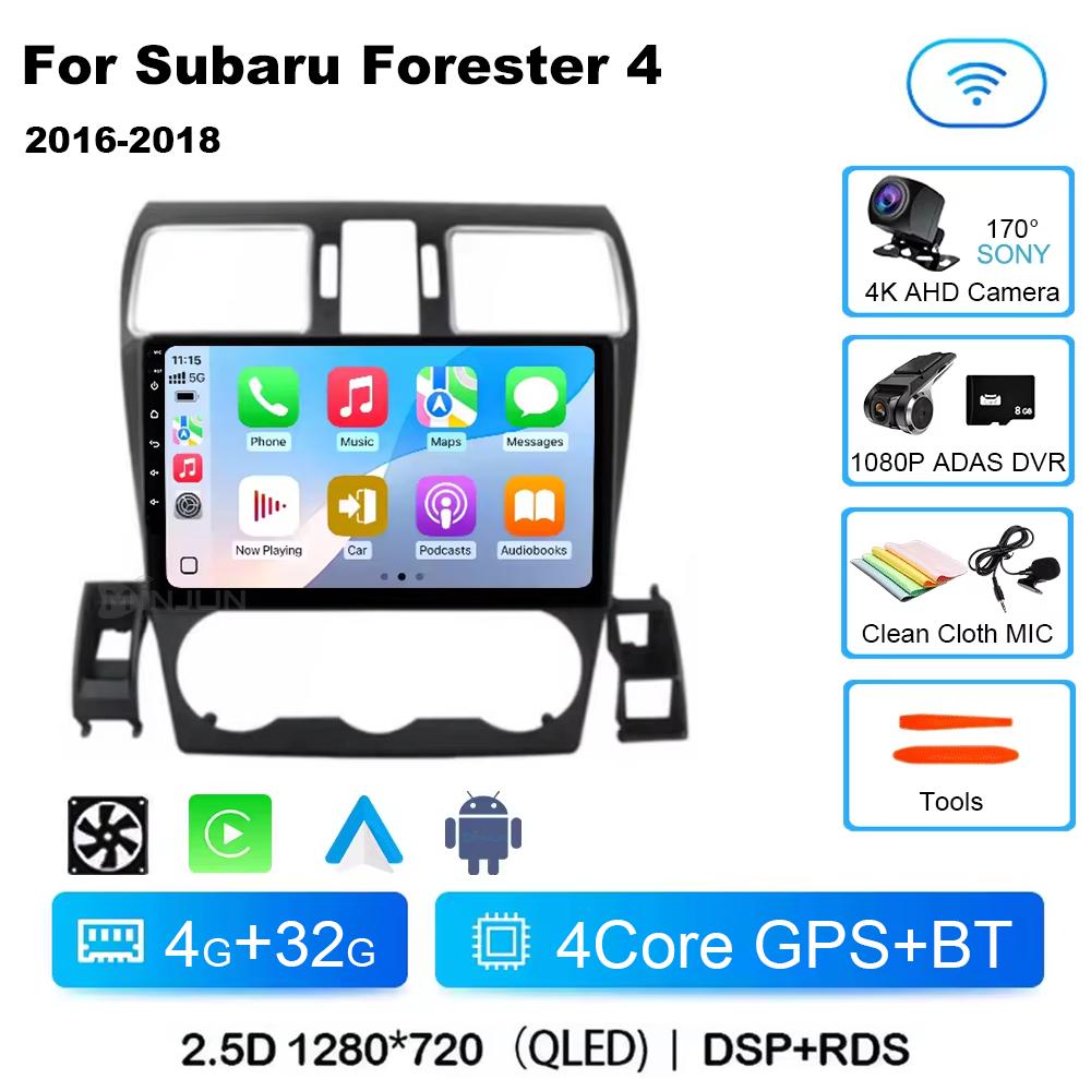 Android 14 Auto Qualcomm Car Radio for Subaru Forester 4 SJ WRX XV 2015 - 2018 Multimidia Player Navigation Head Unit Carplay