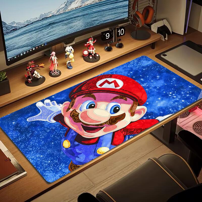 Super Mario2 Print  Cushion Non-slip Laptop Tablet Big Mousepad XXL Mat Mini PC Playmat With Lock edge