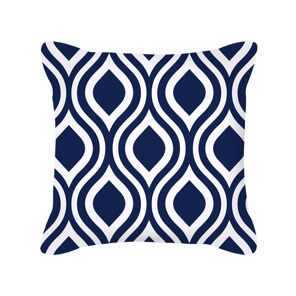 Furniture Life Peach Skin Velvet Pillow Cover Nordic Style Geometric Pattern Office Sofa Cushion Cover