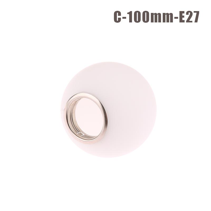 Weißer Lampenschirm aus Glas für E14/E27-Glühbirne, Öffnungszubehör, Ersatzglobus oder Lampenschirm aus Glas