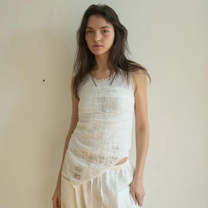 [1st Reorder] Lace Scarf_White