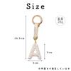 [DIVA Rose] Bag Charm, Initial Charm, Keychain, Alphabet, Men's, Women's, Accessories, Initial Key Ring (R)