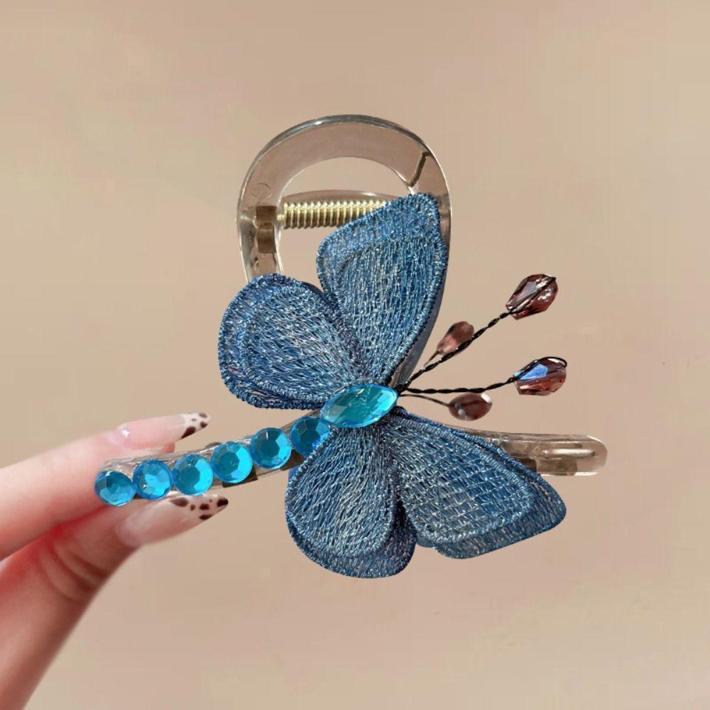 Exquisite Chinese Style Hair Clip Embroidered Headwear Graceful Retro Headdress  Daily Wear