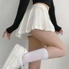 Frauen Sexy Falten Mini Rock Sommer Dünne Hohe Taille EINE Linie Rock Shorts Koreanische Weibliche Grundlegende Y2k Streetwear Weiß Schwarz