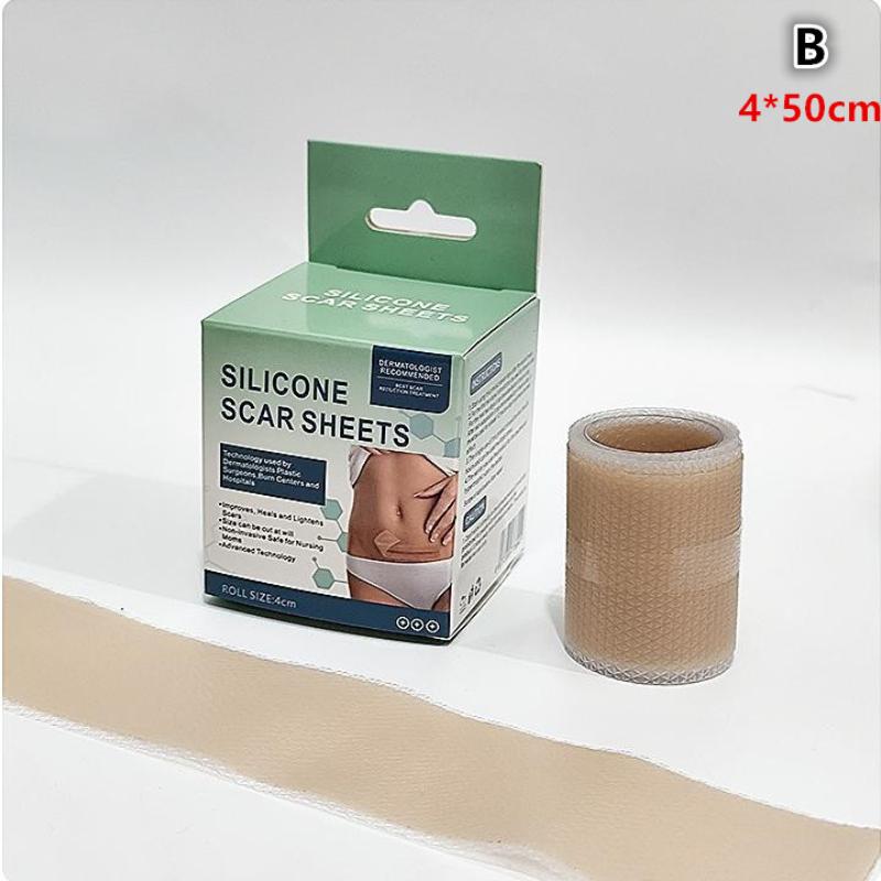 1 рулон силиконовых гелевых пластырей от шрамов, пластырь для восстановления кожи, самоклеящаяся лента от растяжек, пластырь для терапии акне и рубцов, пластырь от ожогов