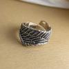 Xiaomi 925 Sterling Silver Rings For Women Geometric Fine Jewelry Finger Adjustable Wide Retro Wing Ring For Party Birthday Gift