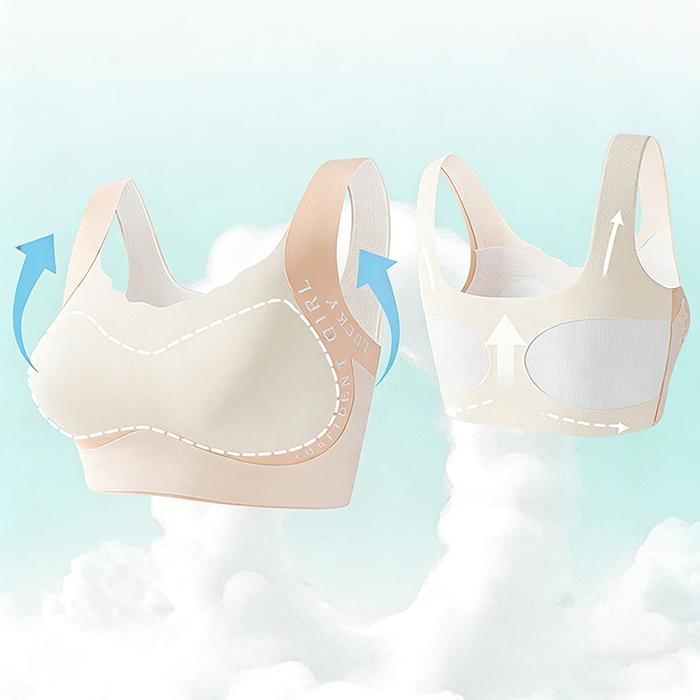 High Elasticity Shoulder Strap Seamless Sports Bra for Teen Girls - Wireless Comfort Bra for School & Daily Wear