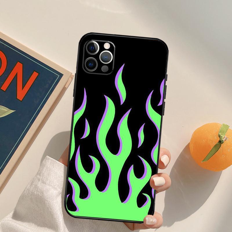 

Чехол для мобильного телефона Apple iPhone15, чехол для мобильного телефона с красным и синим пламенем, окрашенный чехол с защитой от падений, чехол для мобильного телефона Huawei с защитой от падений. iPhone 16