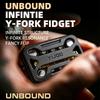 Position Infinite Metal Fidget Slider Tuning Fork Structure No Limit Travel Haptic Feedback Edc Stress Easing Toy For Adults