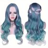 Gradient Color Synthetic Wig Cosplay Anime Wig COS Harajuku Style Colorful Long Curly Hair Headgear Lolita