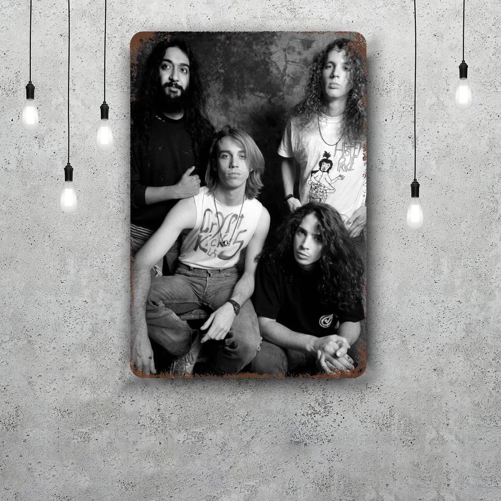 Soundgarden Band Vintage Metal Tin Signs Posters Decor Retro Metal Plaque Wall Art Decor for Garage Bar