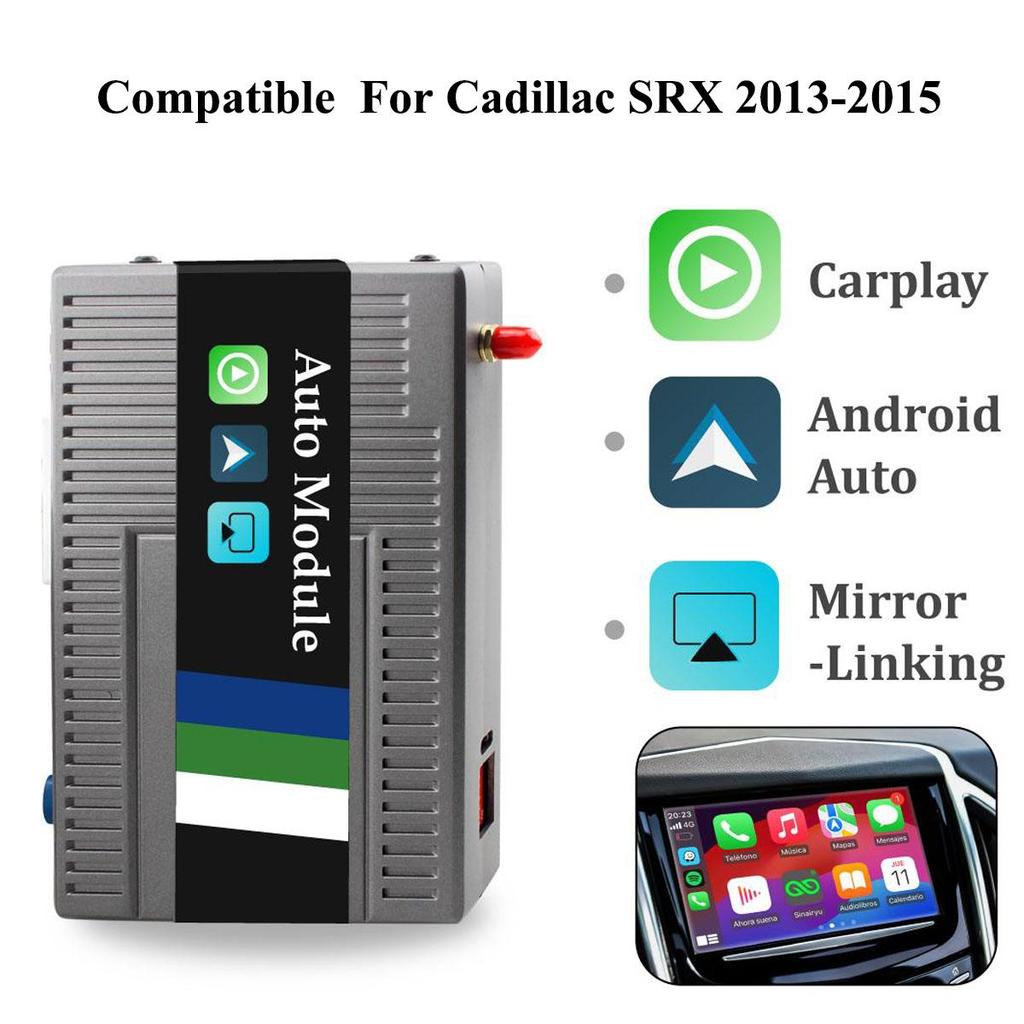 Sinairyu Wireless CarPlay Retrofit Kit Compatible For Cadillac SRX 2013-2015 Android Auto Mirror Link CarPlay