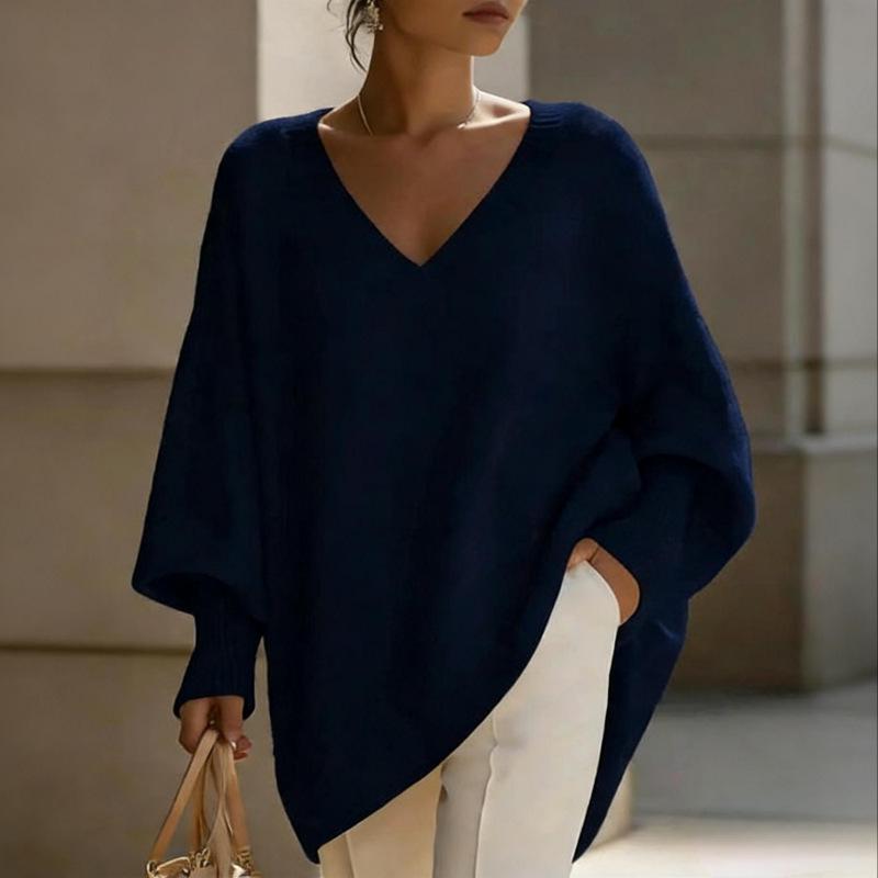 Spring 2026 Korean Style V-neck Knit Lantern Sleeve Sweater - Casual Miumiu Women’s Fashion