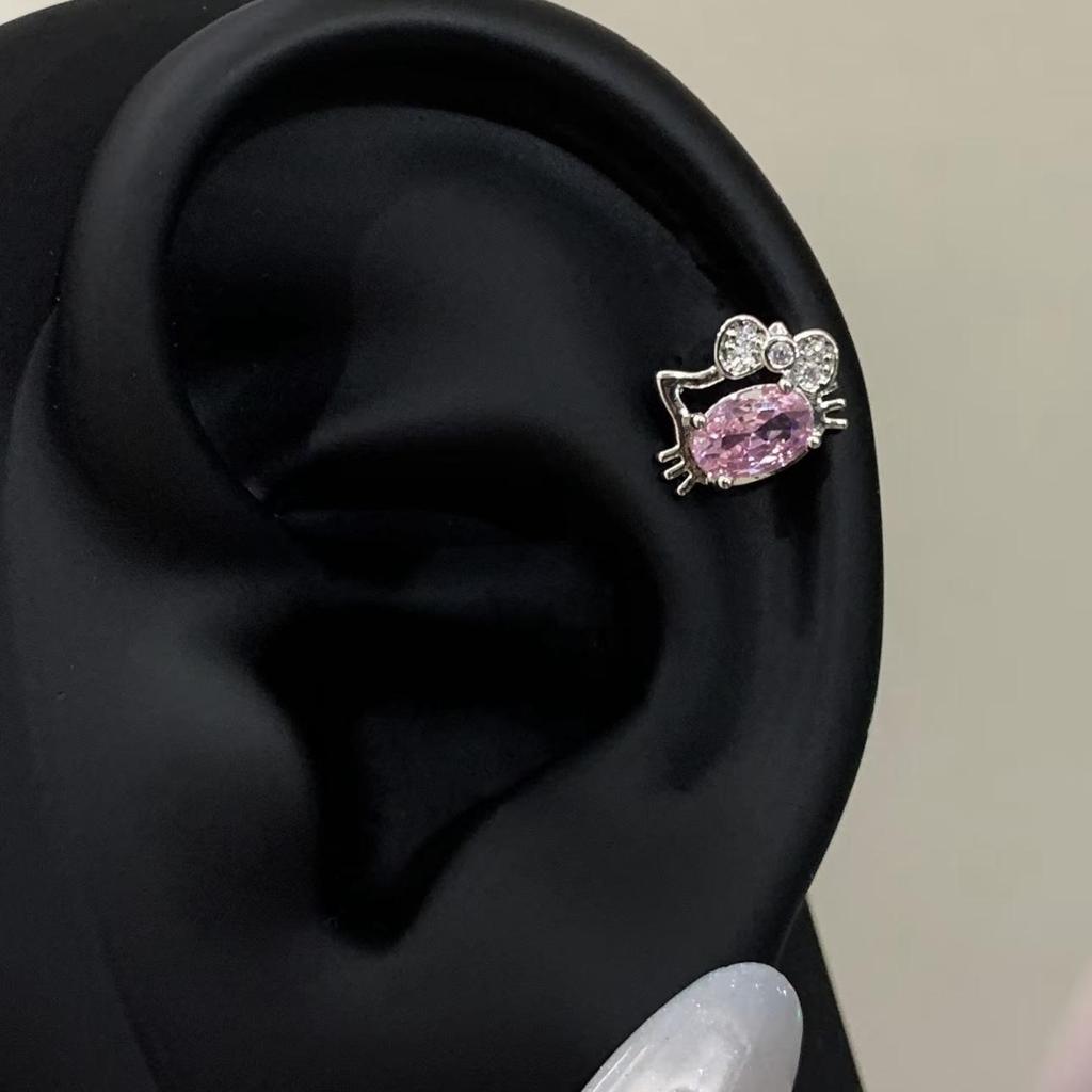 Punk Fashion Titanium Steel Ear Bone Studs: Cool Cochlear Piercing Earrings Collection