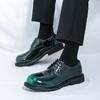 New Men Derby Shoes PU Lace Up Low Heel Round Toe Business Formal Men Shoes