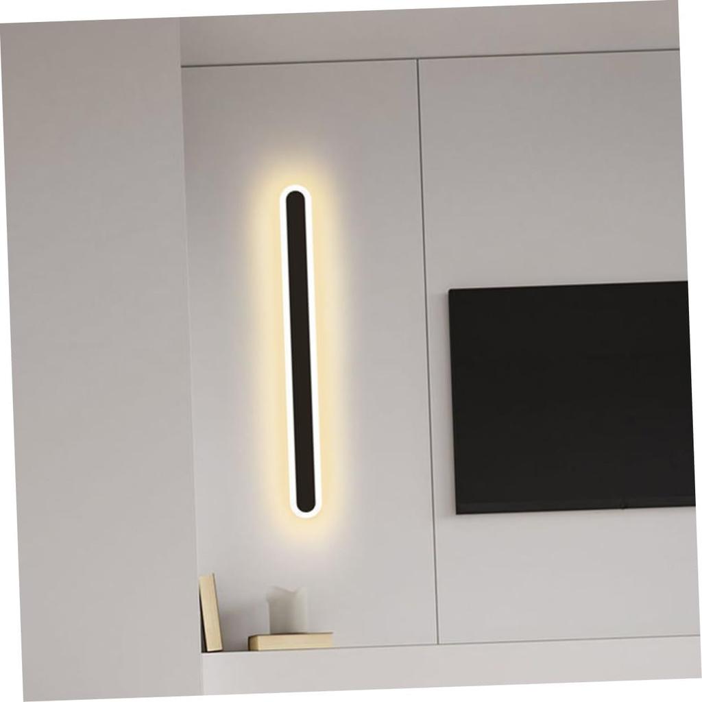 Gadpiparty Long Bedside Wall Light Indoor Wall Lamp Simple Style Led 40cm Length Black Frame Warm Light Great for Room