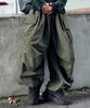 Deomail Ml Nylon Wide Balloon String Pants [Khaki]