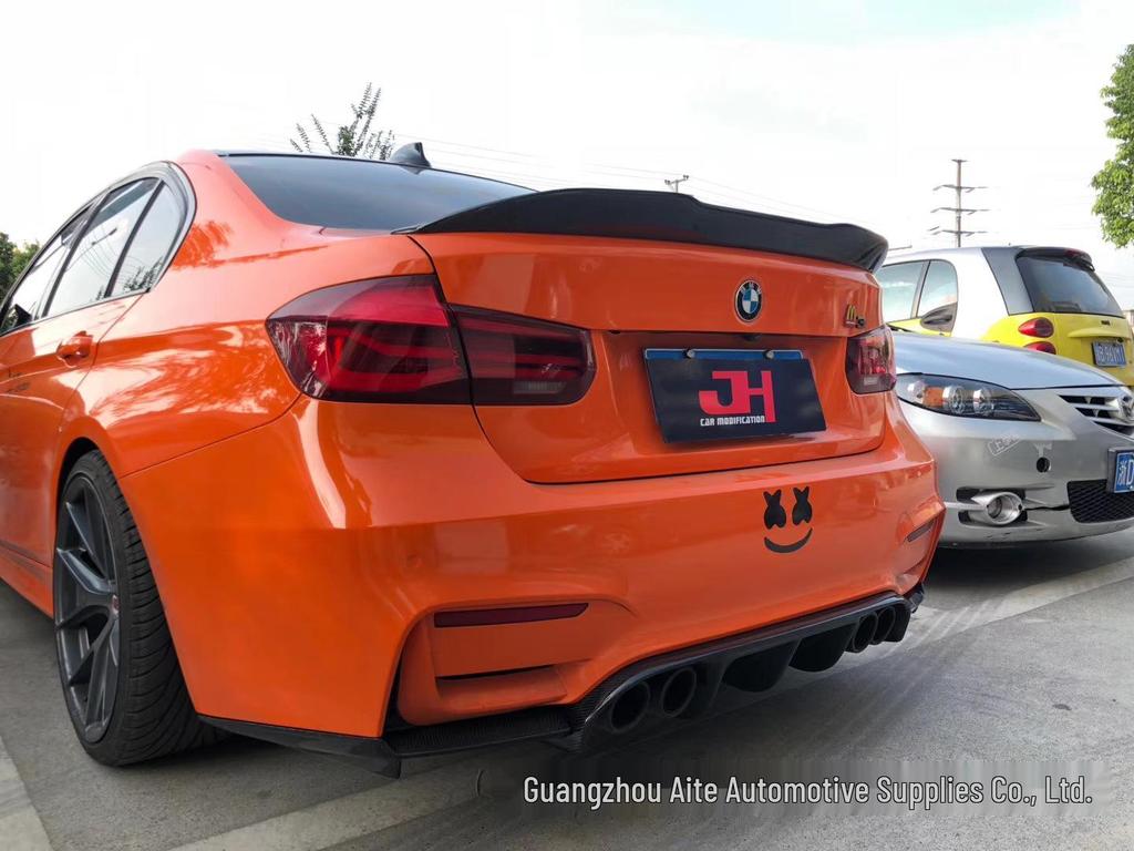 BMW 3 Series F30/F35 M3-Style Carbon Fiber Rear Lip & Spoiler Kit