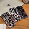 Black Powder Meets Color Leopard Print Phone Case For Iphone 17 17E 16E 16 13 11 Pro Max 14 15 12 Transparent Cover Coque