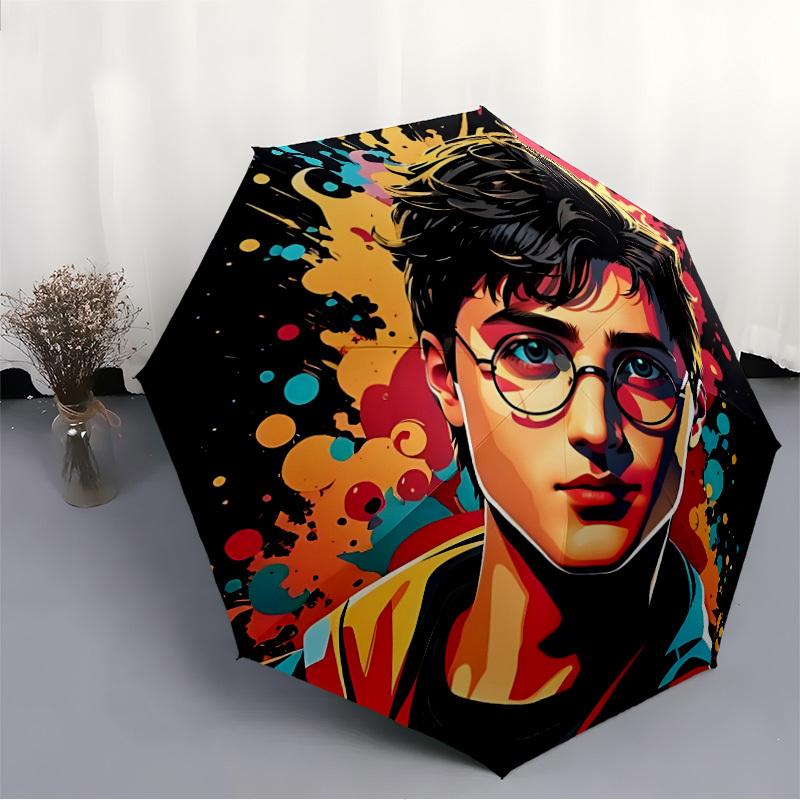 1pc Harry Potter Automatic Umbrella - Foldable with 8 Iron Ribs, Portable for Outdoor, Gift, Outdoor Umbrell141