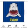 Comics Style Cartoon Shark Printed Shower Curtain Personalized for Bathroom Decoration Gift Home Decor Customizable Size Availab