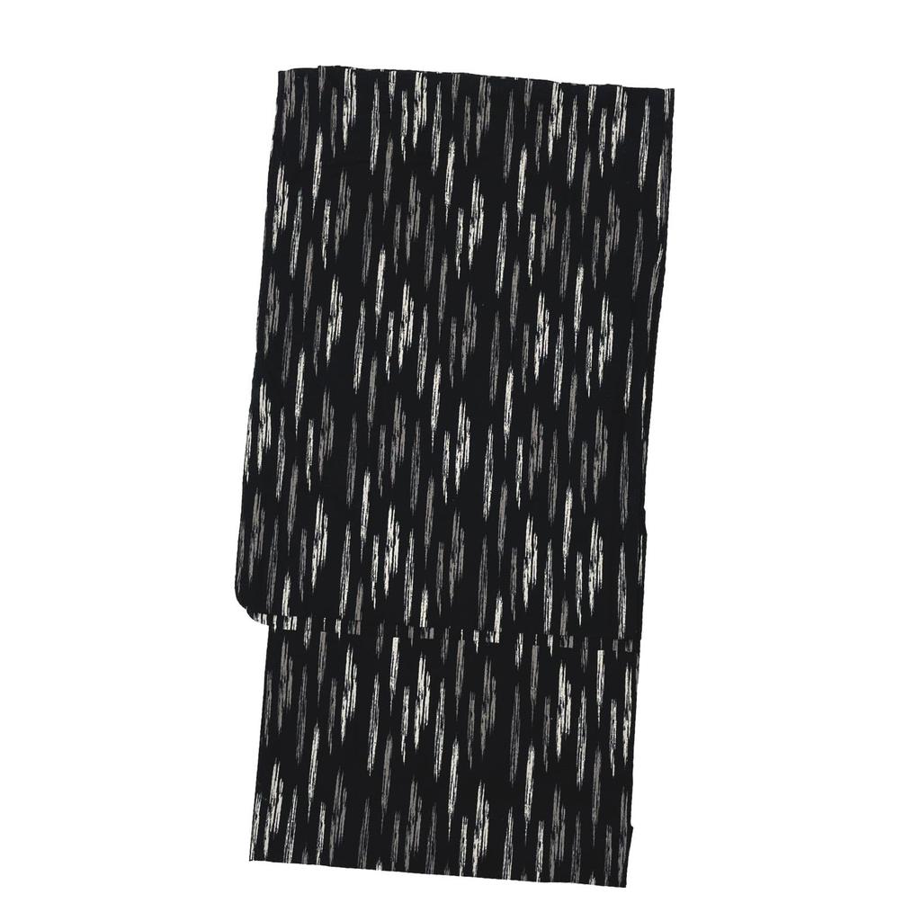 Fuuka Yukata and Obi Set Size Black Kasuri Pattern Made In Navy Size Z33001M Men's (2-Piece Set), M, (Obi, Japan, Blue, B45)