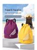 Leichter Rucksack mit Kordelzug und großem Fassungsvermögen für Schwimmen, Reisen oder Sport mit Trocken-/Nassfach