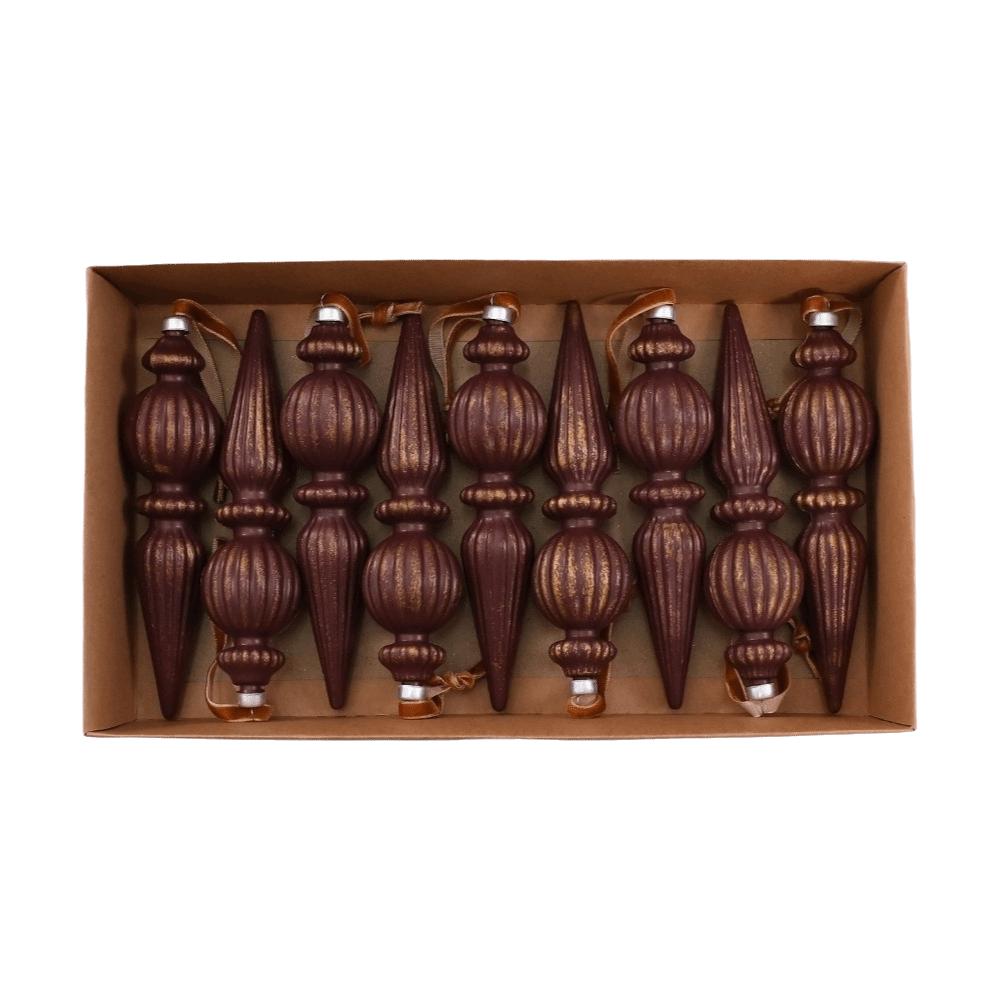 Kunststoff Material Weihnachtsbaumschmuck 9 Stück/Karton Weihnachts-Hängeschmuck Set Kamindekoration