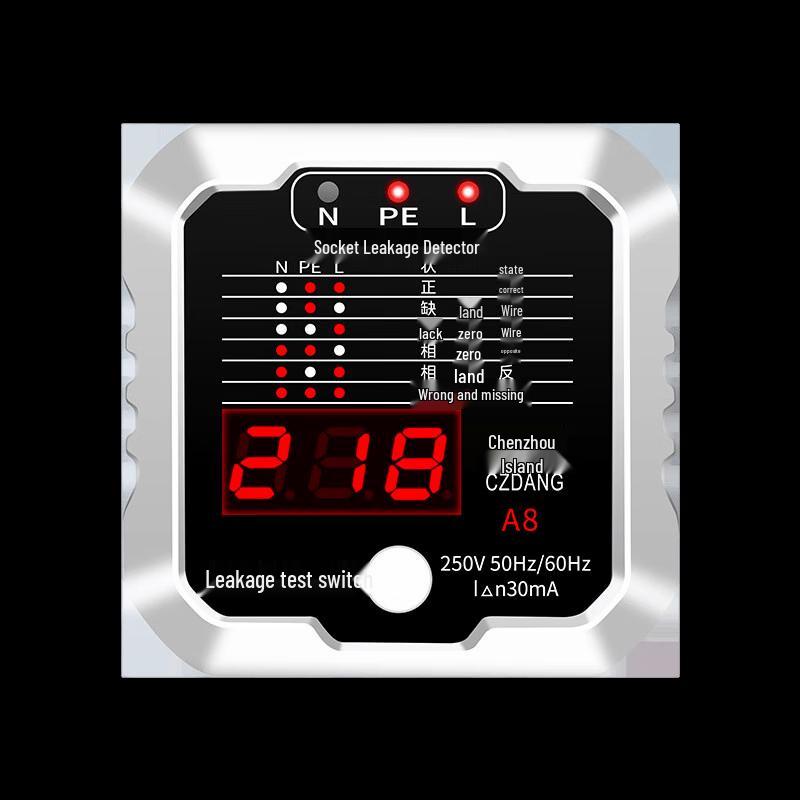 A8 Digital Multi-function Socket Tester (2-Pack)