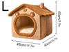Foldable Pet House Removable Washable Cat Bed Indoor Warm Dog with Pet Bed House Cushion Suitable for Small Medium Large Pets