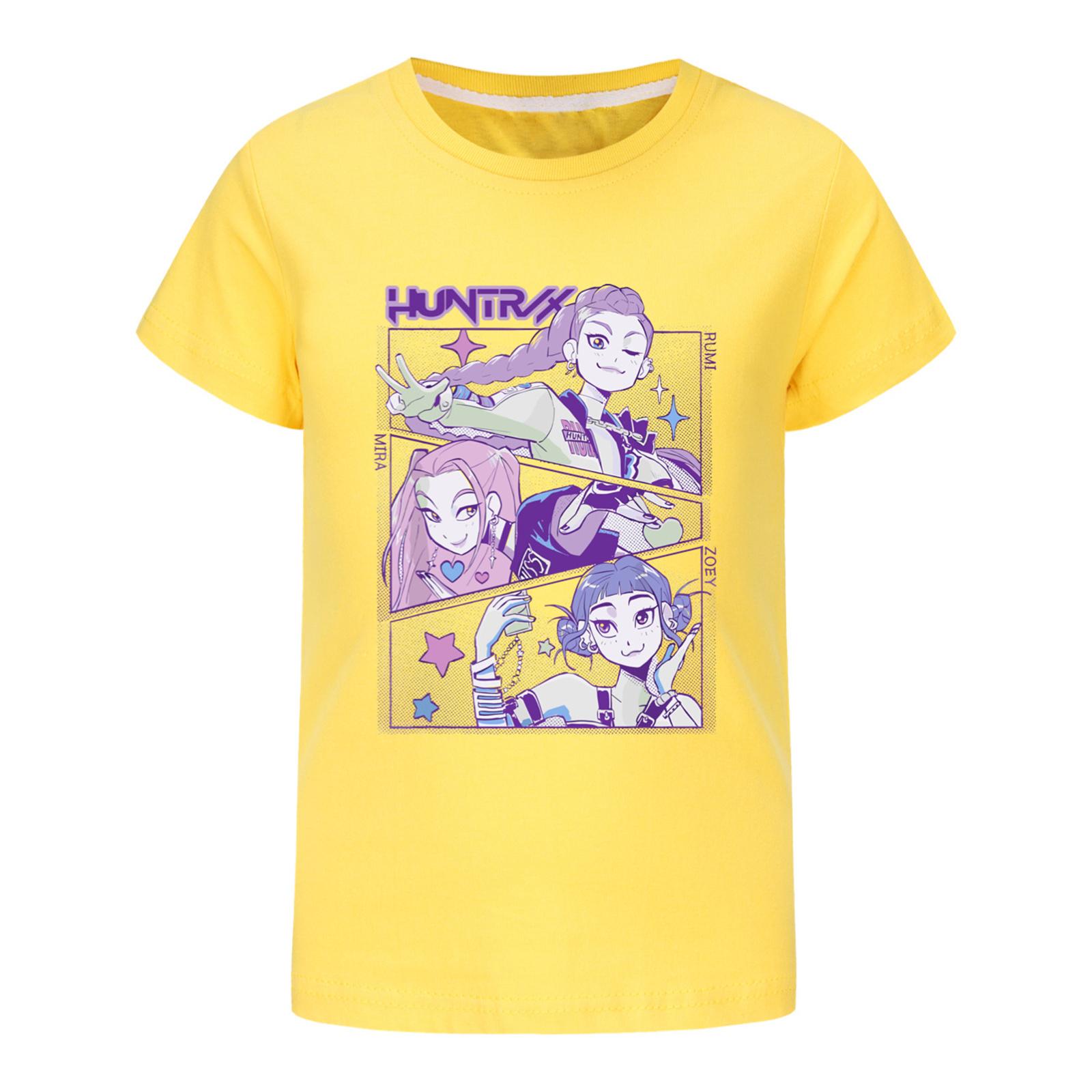 

Fashionable Round Neck Short Sleeve Work Clothes Printed Tops For KID Summer Tops 160