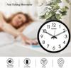 Sober 12-inch Plastic and Glass Silent Movement Wall Clock (Black Frame)