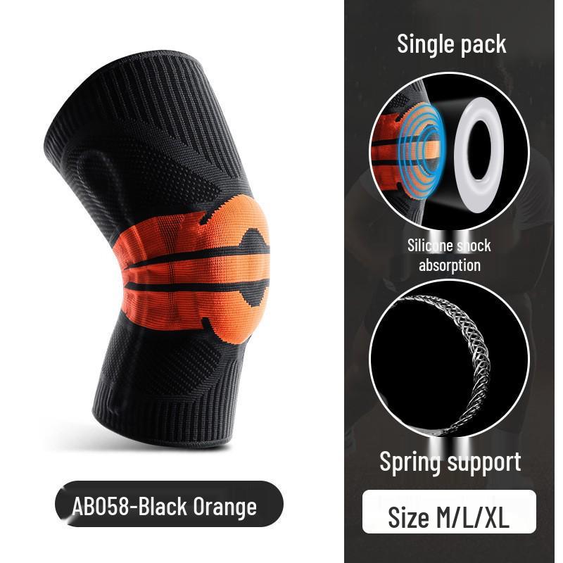 Breathable Silicone Spring Compression Knee Pads for Outdoor Sports & Activities