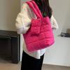 Autumn and winter casual large-capacity bag women's 2026 new Korean down cotton clothing bag simple shoulder tote bag