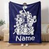 Custom Name Basketball Theme Printed Blanket - Perfect for Couch, Bed, Travel & Outdoor Use | Machine Washable, Cozy & Durable.