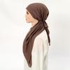 1 szt. Hidżab Szalik na głowę Damski Wrap Muzułmański Jednolity kolor Zakrycie Wypadanie włosów Rak Chemioterapia Czapka Turban