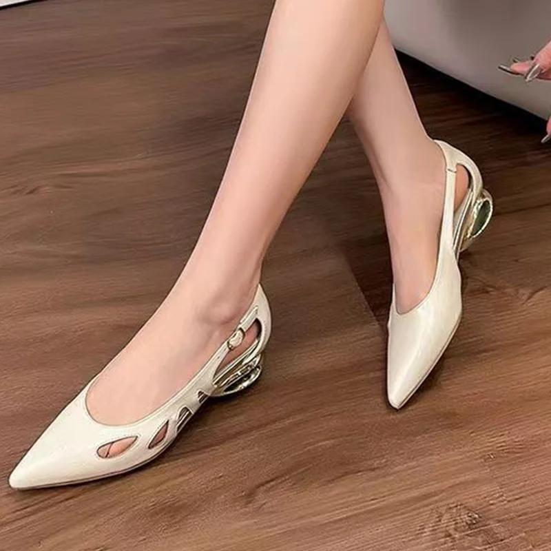 Fashion Women's Pointed Toe Sandals Summer Designer Heels Shoes Fashion Dress Elegant Woman Pumps 2025 New Trend Brand Mujer Zapatillas
