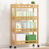 Movable Narrow Kitchen Storage Rack: Multi-Layer, Floor-Standing, Multi-Functional Organizer for Seasonings and Daily Essentials