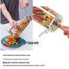 Stainless Steel Outdoor BBQ Grill Basket Cylinder - Portable Rolling Barbecue Cage Net