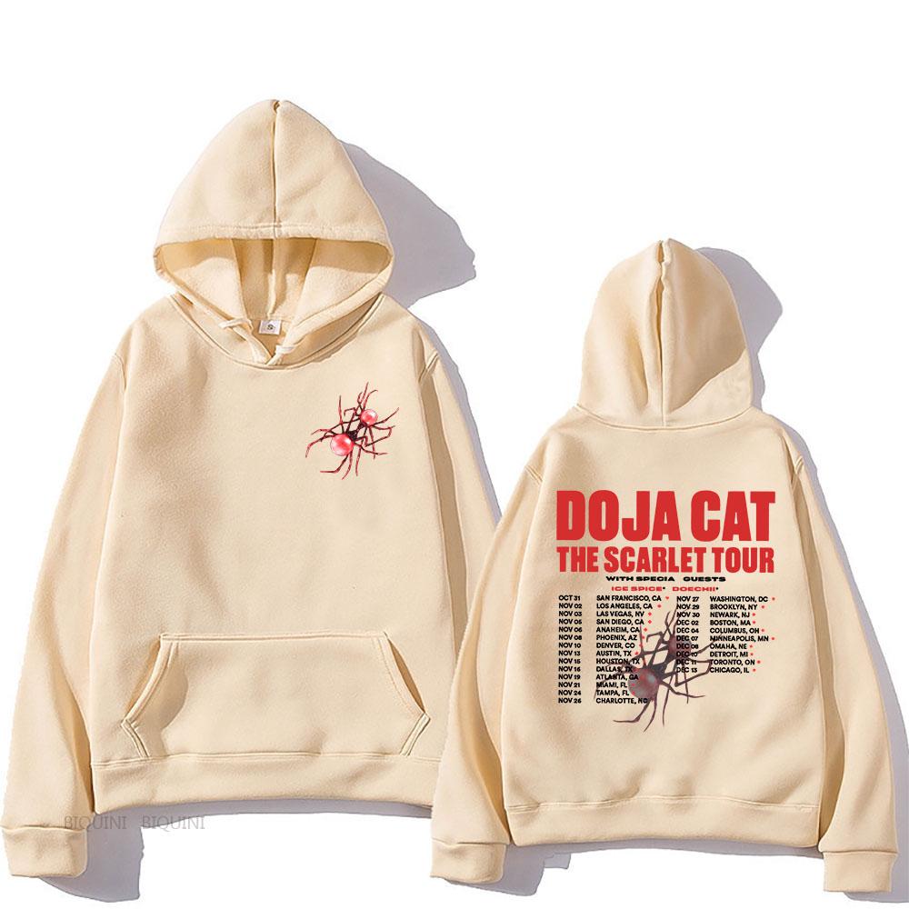 Толстовки с капюшоном Doja Cat The Scarlet Tour с длинным рукавом для мужчин и женщин удобные весенние флисовые повседневные пуловеры M хаки 2170₽