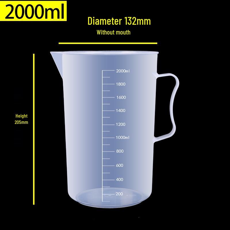 Food-Grade Thickened Plastic Measuring Cup with Scale for Milk Tea and Baking