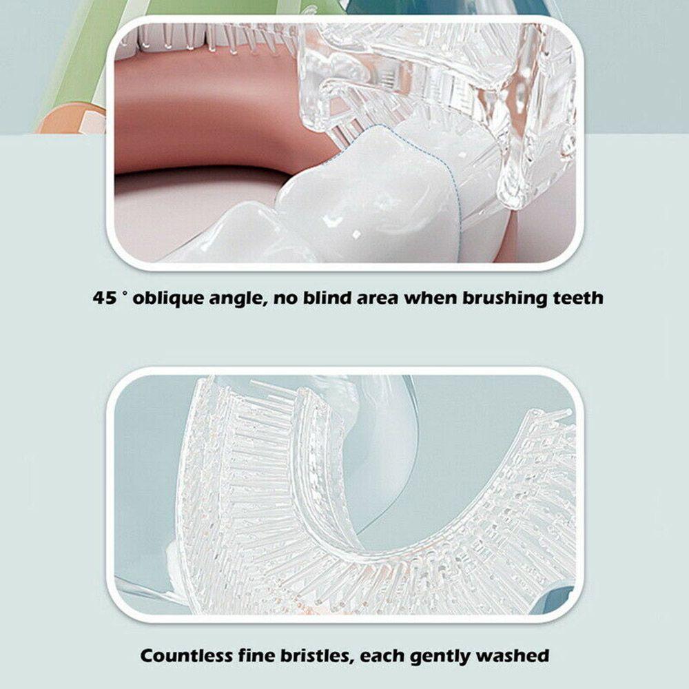 1-12years Soft Silicone Oral Care U-Shape Toothbrush Teeth Whitening Tooth Brushing Cleaning Tool
