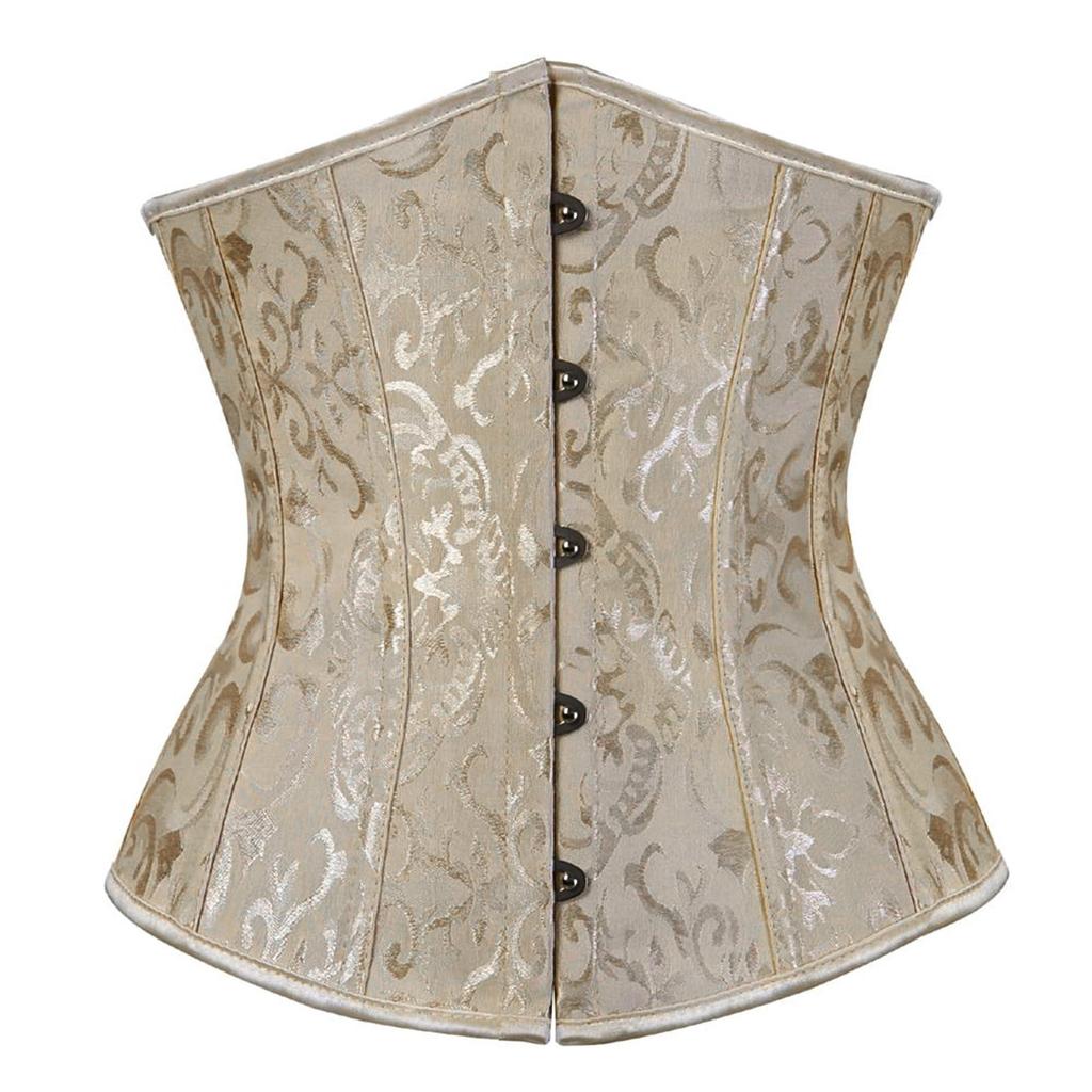 Elegant Underbust Corsets for Women Vintage Floral Bustier Lingerie Costume Tops, Sexy Waist Cincher
