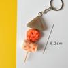 Spiedino di Calamari Pvc Porta Chiave Auto Chiave di Casa Cibo Finto Portachiavi Spiedino Simulatione Portachiavi Barbecue Moda Coreana Gioielli Ciondolo per Borsa