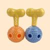 Dog Chew Toys for Teeth Cleaning Food Leakage Pet Rubber Grinding Toy for Small Medium Dogs