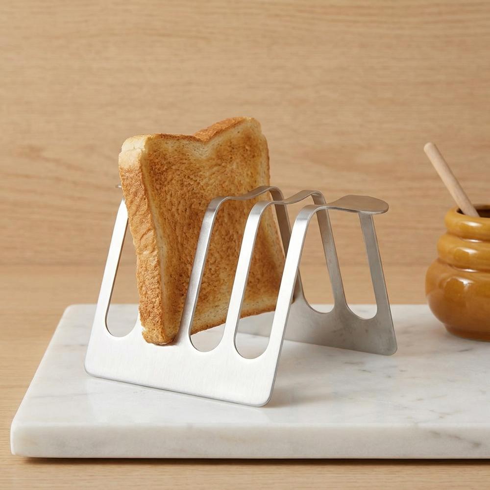 Easy To Clean Bread Rack Stainless Steel Bread Holder Toast Rack  Kitchen Organizer