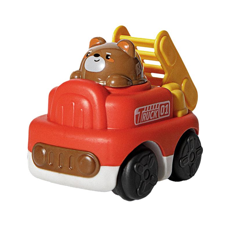 New Sugar Cartoon Animals Boys And Girls Inertial Engineering Car Toys For Children